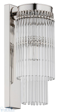 настенное бра с подвесными стеклянными элементами в виде вытянутых гранёных подвесов