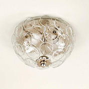 CL0199.NI.ES Amsterdam Crystal Flush Ceiling Light, Nickel, 2 Lights (d)