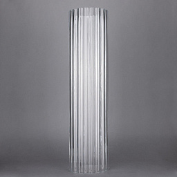 GL185 Mullan Lighting прозрачный стеклянный плафон вытянутой цилиндрической формы с рифлением