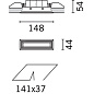 EK91 Laser Blade iGuzzini Recessed frame - LED - Neutral white - integrated Electronic control gear - Diffused lighting