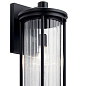 Barras 20" 1 Light Outdoor Wall Light with Clear Ribbed Glass Black уличный настенный светильник 59024BK Kichler