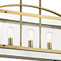 Darton 40.75" 5 Light Linear Chandelier with Clear Glass Brushed Natural Brass люстра 52123BNB Kichler