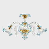 Atena Ceiling Lamp Голубой / 3 / Золотой