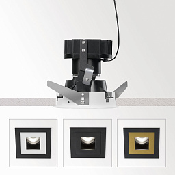 iMAX II SQUARE ADJUSTABLE SOFT 93045 B Delta Light IMAX встраиваемый потолочный светильник черный