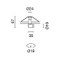 QC13 Palco Recessed iGuzzini Palco single recess Ø19 - medium - remote driver