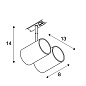 143430 SLV 1PHASE-TRACK, BIмА 2 светильник 2x50W, черный