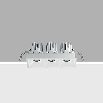 Laser Blade L Fixed, three compartment Recessed luminaire - Neutral LED - Incorporated DALI dimmable power supply - WideFlood optic Beam 28.4W 2963.2lm - 4000K - DALI-2