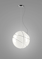 подвесной светильник с металлическим кольцом и белым плафоном