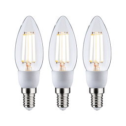 29133 Paulmann LED Candle набор светодиодных ламп свечной формы прозрачных с нитевыми светодиодами