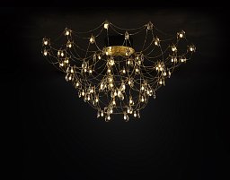 11-8511E Quasar Crystal Galaxy потолочный светильник с хрустальными подвесками на прозрачном каркасе