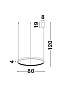 9865180 PRESTON Novaluce светильник LED 50W 230V 2727Lm 3000K IP20