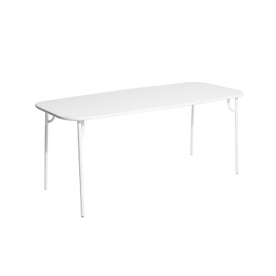 M0743309 WEEK-END Petite Friture Прямоугольный стол садовый металлический белый