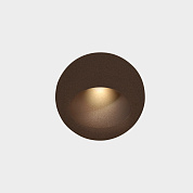 Recessed wall lighting IP65 Bat Round Oval LED 2.2W 3000K Brown 24lm