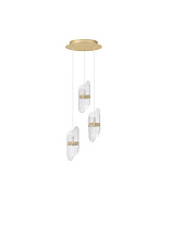Triac Dimmable Brass Gold Metal & Clear Glass LED 20Watt 220-240Volt 1417Lm IP20 2700K D:32 H:150 cm