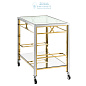 112404 Trolley Lindon pol ss gold finish set Eichholtz