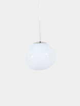 Подвесной светильник Tom Dixon Melt Opal Mini - Опаловый полированный Поликарбонат с Серебро фурнитура