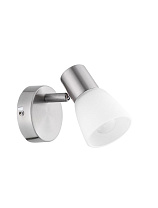 Opal Glass Satin Nickel Metal LED E14 1x5 Watt 100-240 Volt IP20 Bulb Excluded D: 8 W: 13 H: 10.5 cm