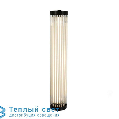 настенный светильник с вертикальным рифленым стеклянным плафоном увеличенной длины