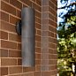 Уличный настенный светильник Arteriors Punch Small Outdoor, состаренный графит — фото 1