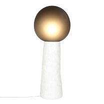Kokeshi High, дымчато-серое матированное стекло, белое основание