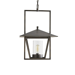 DB49006 Arteriors Temple подвесной светильник в форме фонаря с тёмной металлической рамой