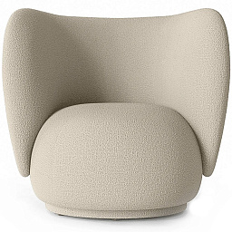 1104265203 Ferm Living Rico кресло мягкое из букле натуральное