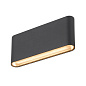 1007144 SLV OVAL 18 2700/3000K 10W black настенный светильник — фото 1