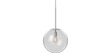 подвесной светильник с шарообразным плафоном диаметром 25 см