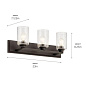 Amity 23 Inch 3 Light Vanity Light with Clear Seeded Glass Olde Bronze настенный светильник 37490 Kichler — фото 6