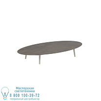 STYLETTO LOW LOUNGE TABLE 250X130CM ALU LEGS ГРИБНАЯ КЕРАМИЧЕСКАЯ СТОЛЕШНИЦА TERRA MARRONE Royal Botania