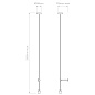 1184010 Pendant Suspension Kit 3 Knurled Astro lighting подвес для трека матовый никель — фото 7