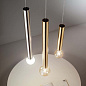 9411 Linea Light Birba SP M E27 люстра с трубчатым рассеивателем латунь — фото 2