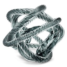 стеклянный узел из серо-голубого стекла