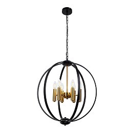 A7013SP-6BK Arte Lamp CASTULA подвесная люстра с круглыми стеклянными плафонами в металлическом каркасе