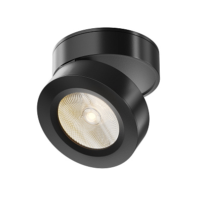 потолочный спот цилиндрической формы черного цвета