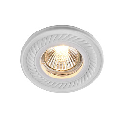 встраиваемый гипсовый потолочный светильник с декоративным рельефным ободом