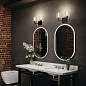 Harvan 15" 2 Light Vanity Light with Clear Ribbed Glass Black  настенный светильник 55106BK Kichler — фото 1