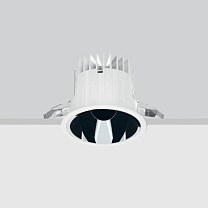 Reflex Fixed circular recessed luminaire - Ø153 mm - warm white - wide flood optic - UGR<19 24.9W 2695.2lm - 3000K - DALI-2 - Colour: White / Aluminium