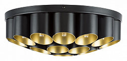 720227 Lightstar Siena потолочный светильник с множеством цилиндрических элементов черного цвета