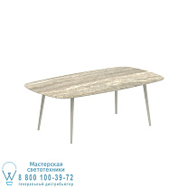STYLETTO СТАНДАРТНЫЙ ОБЕДЕННЫЙ СТОЛ 220x120CM АЛЮМИНИЕВЫЕ НОЖКИ ГРИБ КЕРАМИЧЕСКАЯ СТОЛЕШНИЦА TRAVERTINO Royal Botania