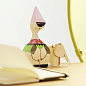 21502706 Wooden Doll Vitra Деревянная фигурка с конусной розовой шапкой — фото 4