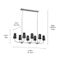 Adeena 47.25" 8 Light Linear Chandelier Classic Pewter люстра 52510CLP Kichler — фото 10