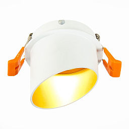 ST214.508.01 ST-Luce точечный потолочный светильник белого цвета с золотистым внутренним отражателем