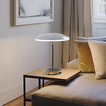 BIS - TRIS - lampe de table/Chrome et blanc