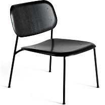 Soft Edge 100 Lounge, сиденье и спинка шпон дуба, черный / основание сталь, черное