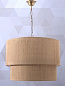 Double Drum Tan Pendant - 18 Inches подвесной светильник FOS Lighting DoubleFabric-18-HL1