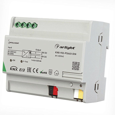 025542 INTELLIGENT Блок питания шины KNX-902-PS 640-DIN Arlight (230V, 640mA)