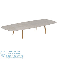 ВЫСОКИЙ СТОЛ STYLETTO ДЛЯ ГОСТИНОЙ 300X120CM НОГИ ИЗ ТИКА CERAMIC TOP CEMENTO LUMINOSO Royal Botania