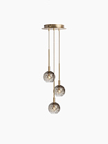 Подвесной светильник Heathfield 3 Light Cluster — Инди; Сатиновая латунь