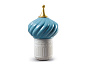 01040157 Lladro  набор из двух декоративных свечей в фарфоровых подсвечниках округлой формы — фото 1